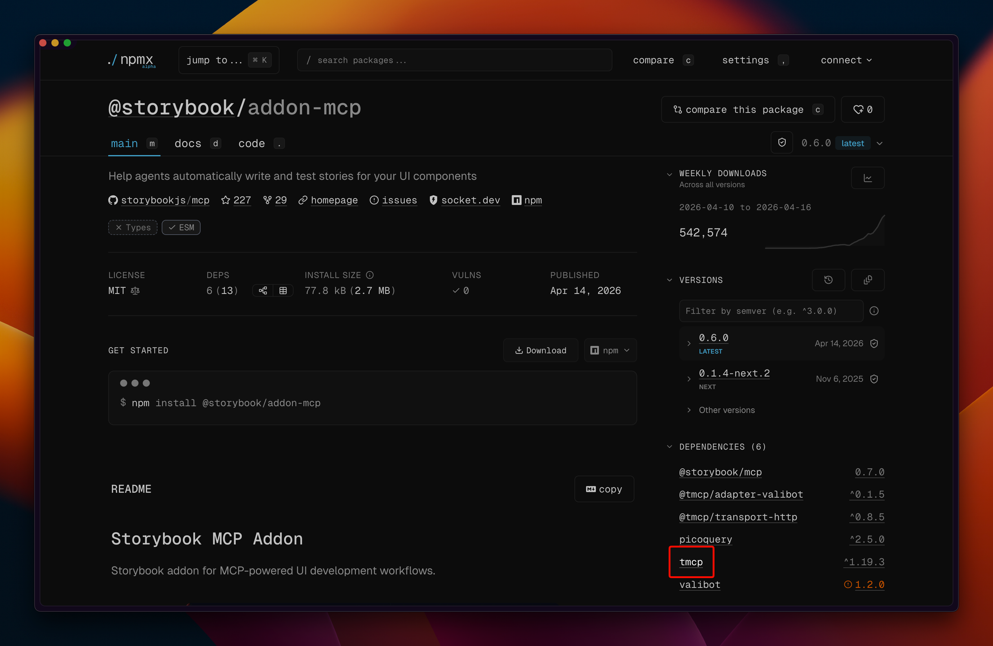 storybook addon mcp